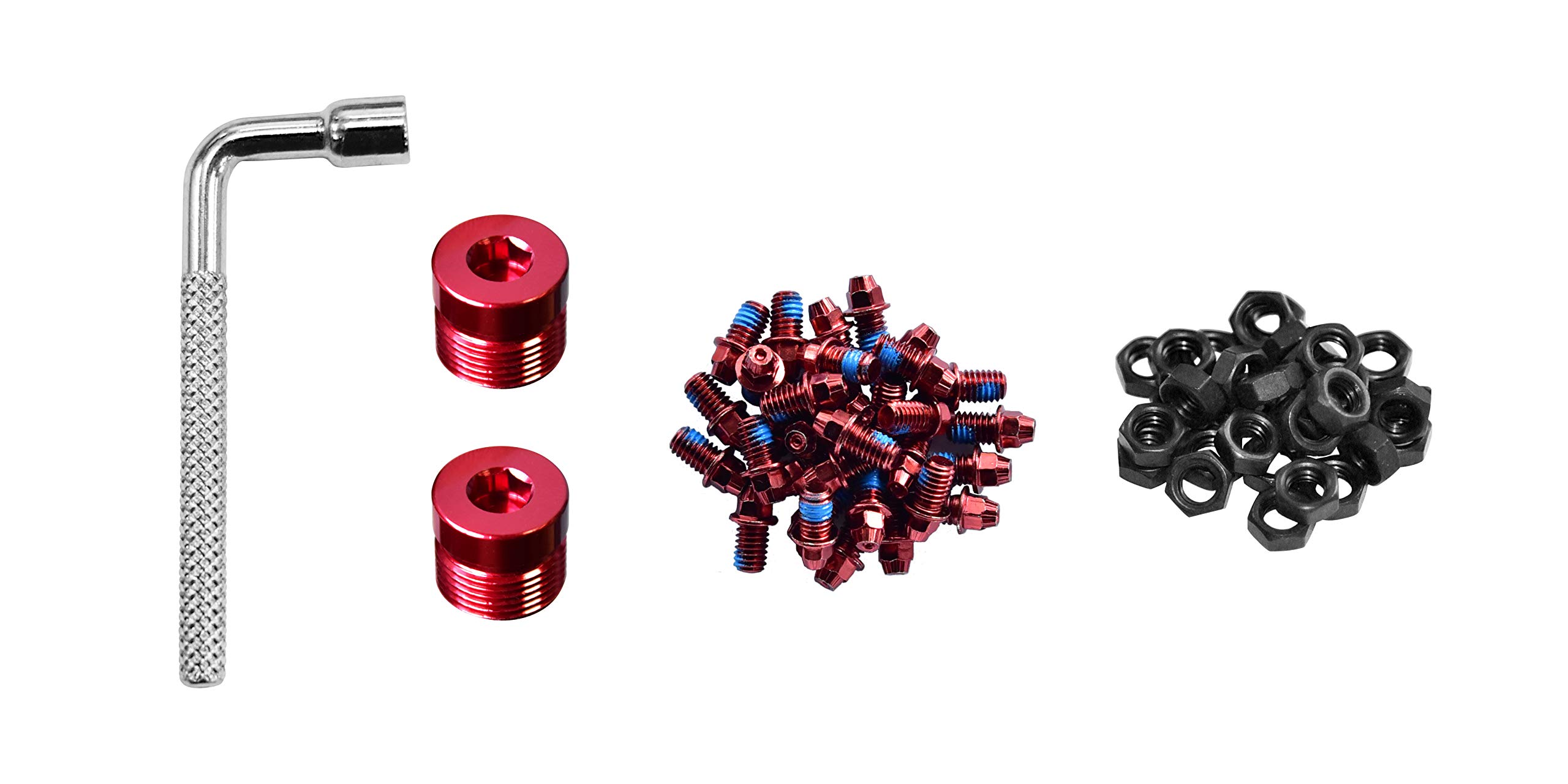 Funn Pedal Pins Studs for Black Magic Pedals (Red)