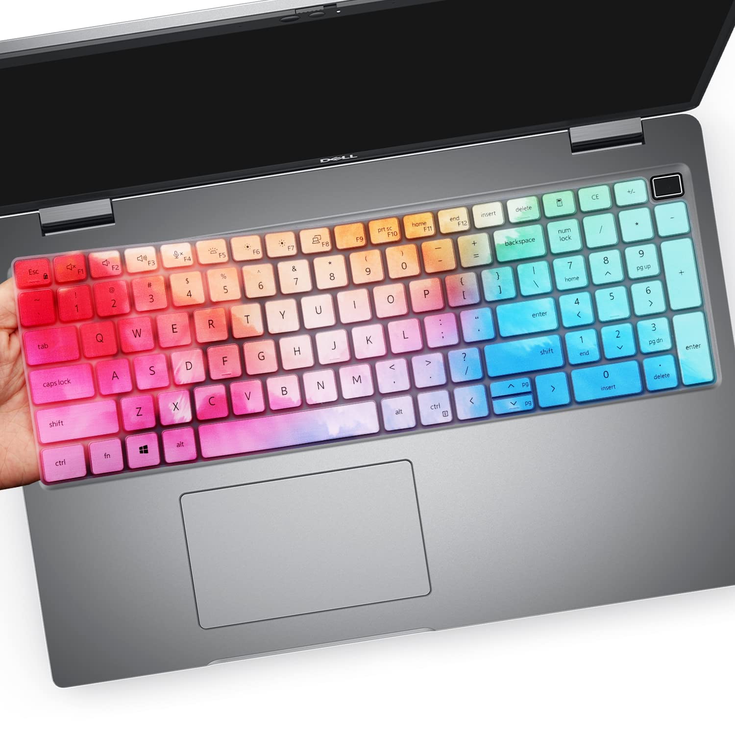 Photo 1 of Keyboard Cover for 15.6 Inch Dell Latitude 3540 3550 5520 5521 5530 5531 5540 5550, 15.6 Inch Dell Precision 3560 3561 3570 3571 3580 3581 3590 3591 Laptop US Protective Keyboard Skin-Colorful