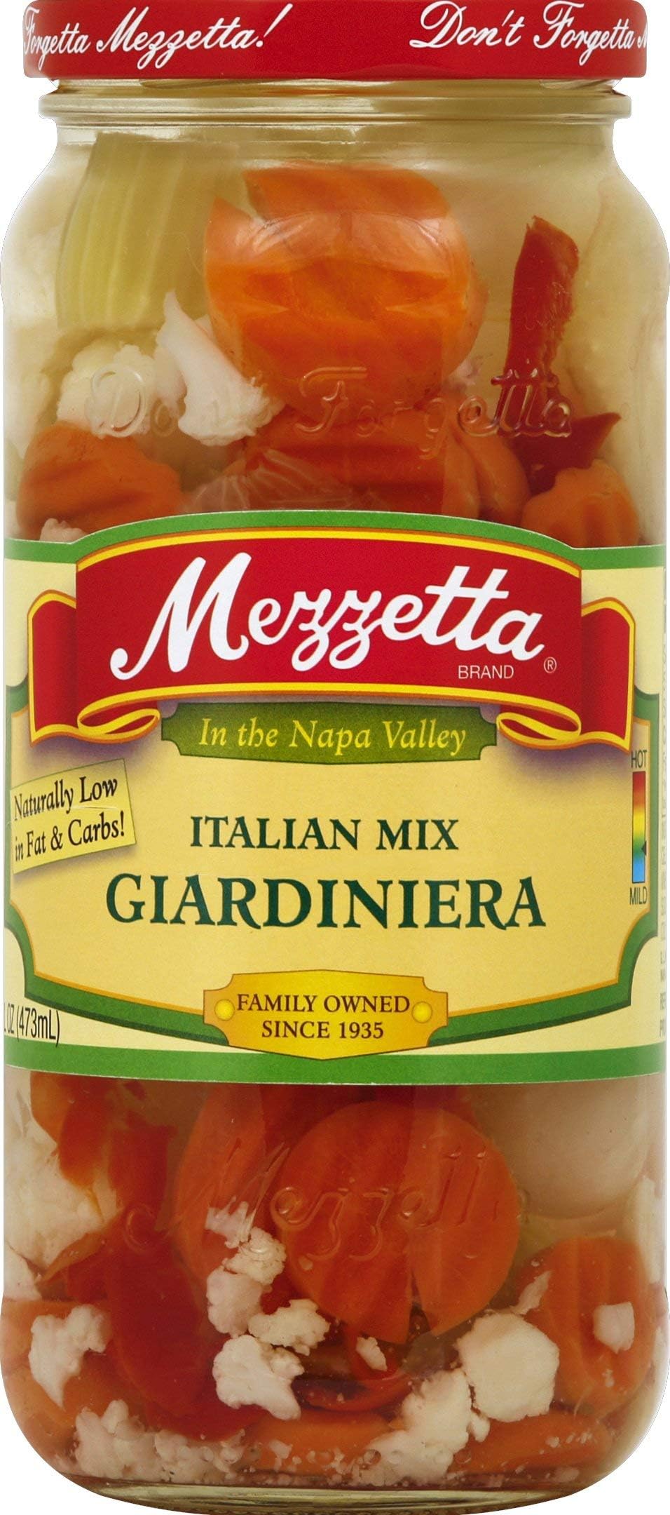 Mezzetta Italian Mix Giardiniera, 16 Ounce (Pack of 6)