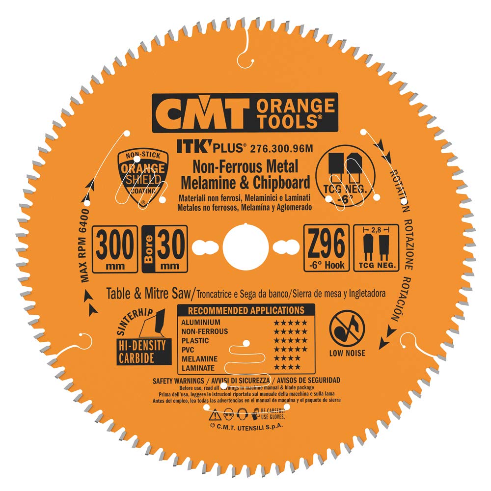 CMT 276.300.96M - ITK Saw Blade for Aluminium HW 300x2.8/2.0x30 Z96 TCG N