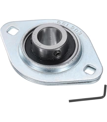 Uxcell KFL000 Flanged Pillow Block Bearing, 10mm Bore Diameter, Zinc - View #6