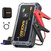 NACKEO Car Jump Starter 7000A Car Battery Jump Starter Portable Pack for Up to All Gas and 10.0L Diesel Engine 12V Jump Box, Jump Pack, Battery Booster with Jumper Cable, Lights,Storage Case, Compact