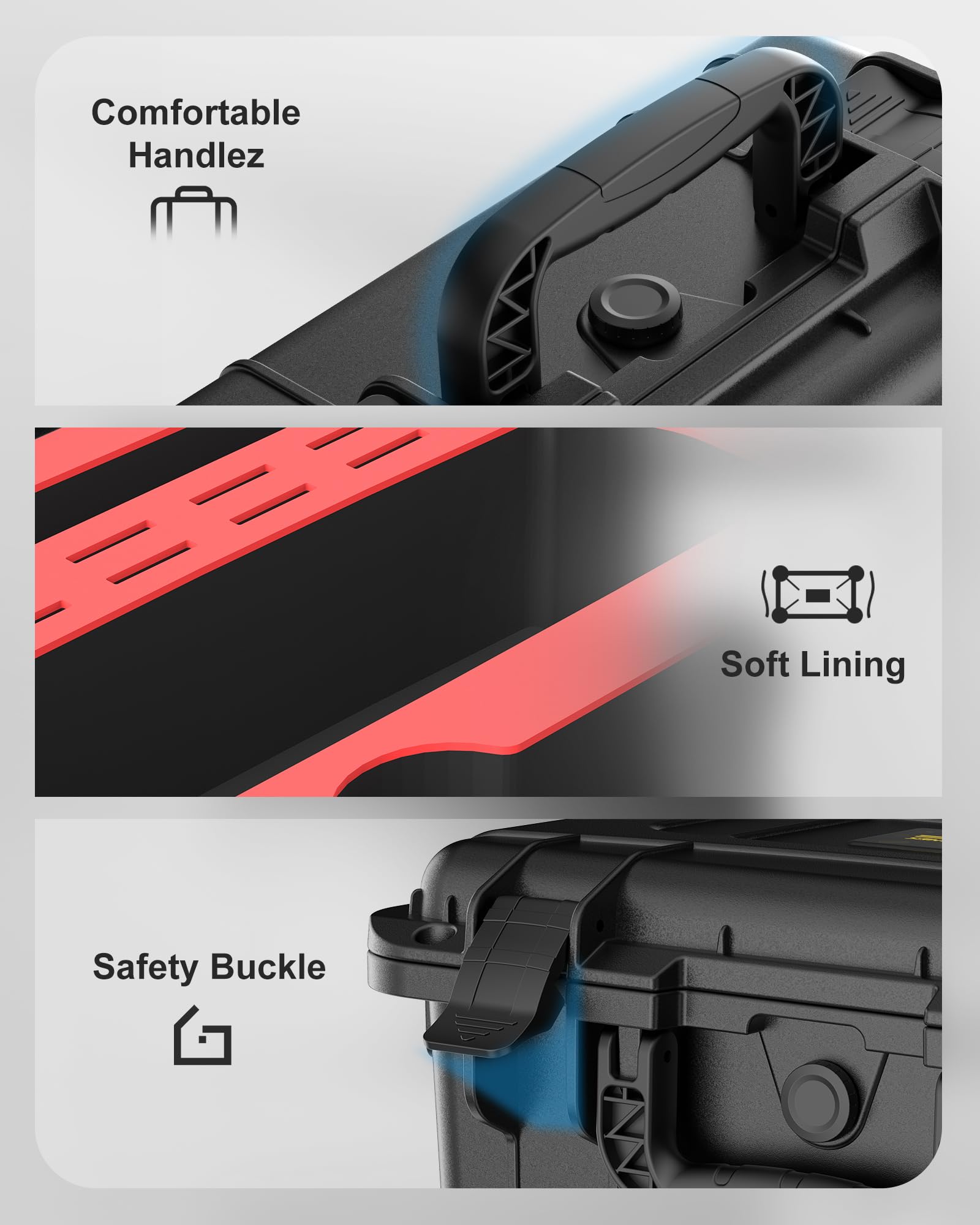 Hartschalen Tasche für Nintendo Switch 2, Professional Deluxe IP67 wasserdicht, weich gefütterte Hartschalen Tragetasche für Nintendo Switch 2 Console Pro Controller und Zubehör (Schwarz) 5