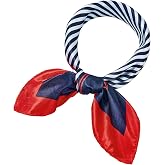 American Trends Sailor Scarf Flight Attendant Neck Scarf,Red White And Blue Bandana For Women,Yacht Rock Party Accessories