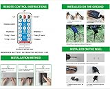 FANSIR Solar Garden Lights Outdoor 3 Pcs Fireworks with Remote 8 Modes 120 LEDs view 7