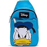 Disney Bag, Sling, Donald Duck Face Close Up, Blue, Bounding, Vegan Leather
