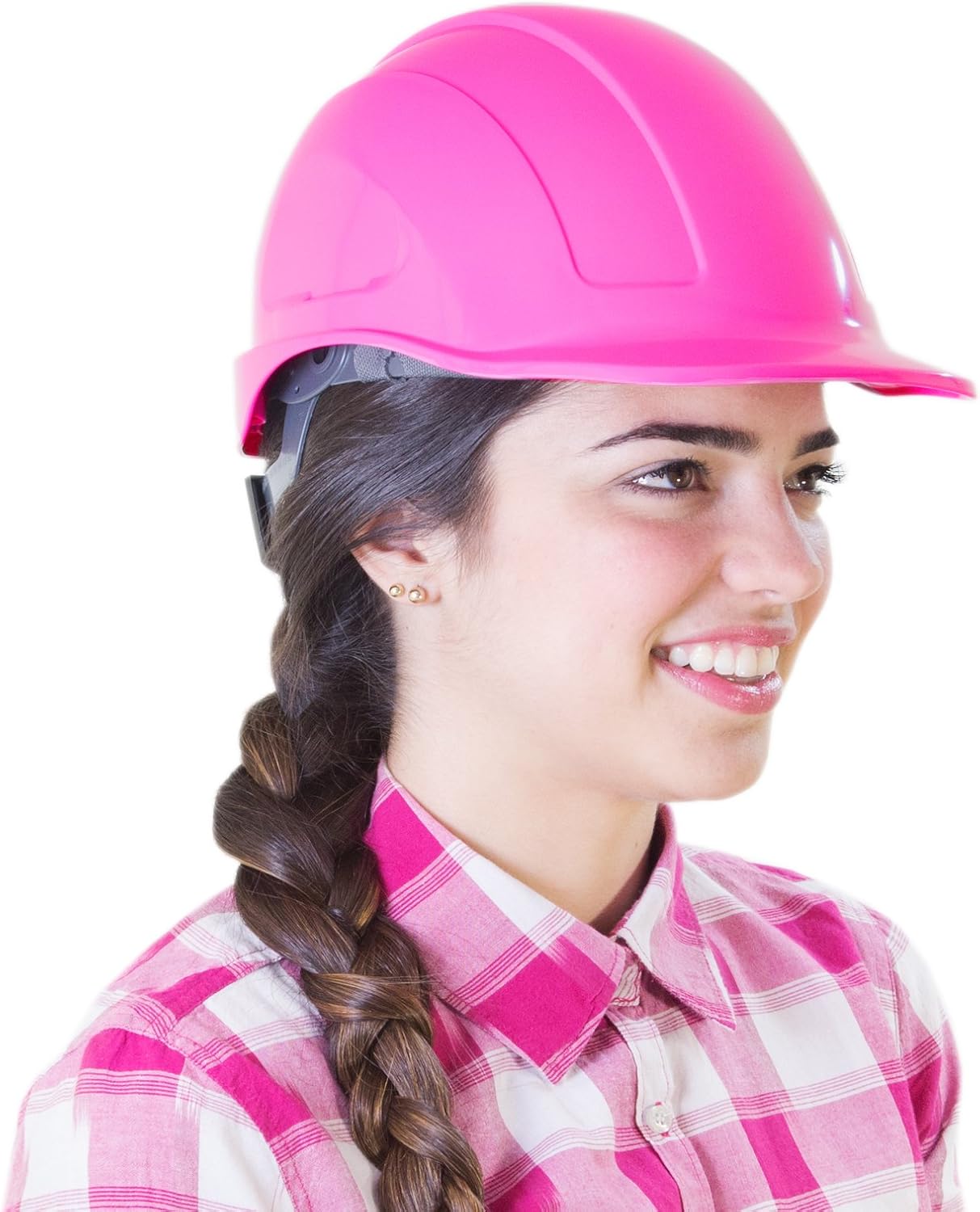 JORESTECH Safety Hard Hat Pink HDPE Cap Style Helmet with 4-Point Adjustable Ratchet Suspension For Work, Home, and General Headwear Protection ANSI Z89.1-14 Compliant HHAT-01 - - 