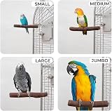 Parrot Essentials Large Sanded Perches 30 x 3-4 cm Natural Wood Bird Stand view 3