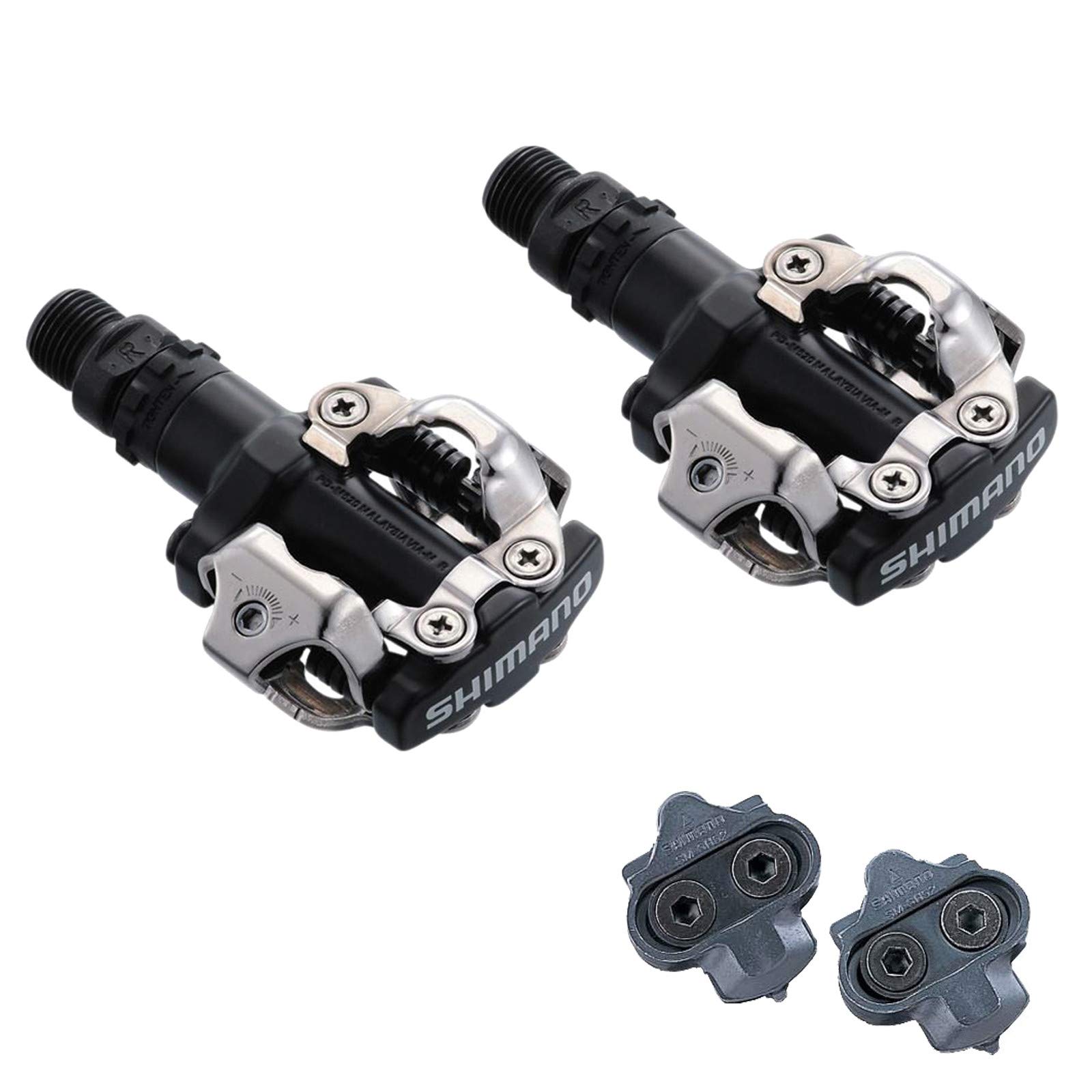 SHIMANO M520 SPD Clipless Bike Pedals with Cleats - Black