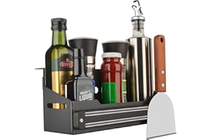 SKNOOY Strong Magnetic Grill Caddy for Blackstone, Heavy Duty Magnetic Griddle Caddy with Magnetic Tool Holder, Space Saving Grill Accessories for Traeger Pit Boss Camp Chef Z Grills Royal Gourmet MSTER COOK