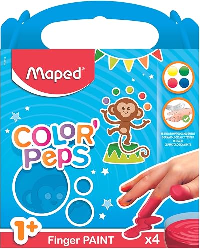 Maped Color'Peps My First Finger Paints 4 x 80g Primary Colours
