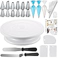 Kootek 71PCs Cake Decorating Supplies Kit, Cake Decorating Set with Cake Turntable, 12 Numbered Icing Piping Tips, 2 Spatulas
