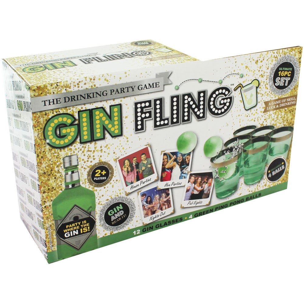 Gin Fling Drinking Game | Printed | 16pcs