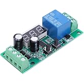 Walfront DC 0-55V Voltage Relay Module, 6 Modes Digital Display | 12V DC Powered Controller, 12-Bit ADC Precision, Programmable Over/Under Control, For DIY Battery Monitoring
