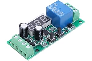 Walfront Voltage Detection Module DC0-55V Digital Display Voltage Sensor Relay Module Switch Module Electronic Component
