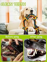 Decyam Dog Rope Toys Large Medium 2 Pack 100% Cotton Heavy Duty XL view 5