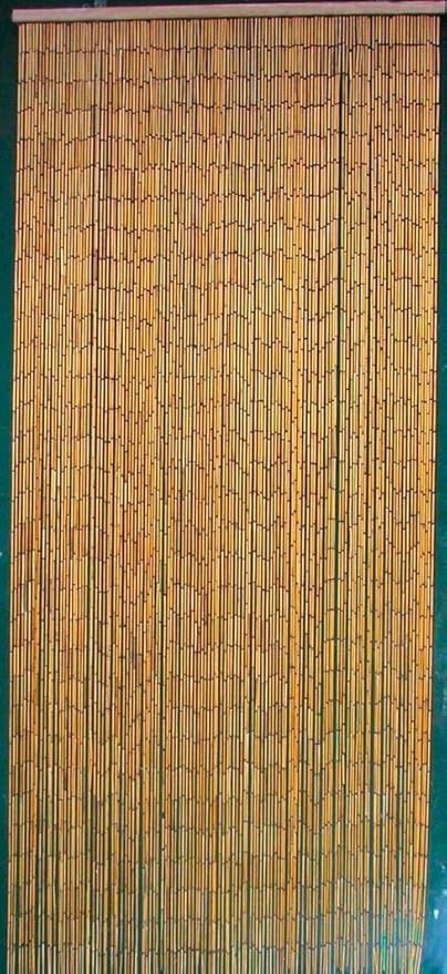 Natural Bamboo Beaded Curtain 125 Strands Hanging Hardware