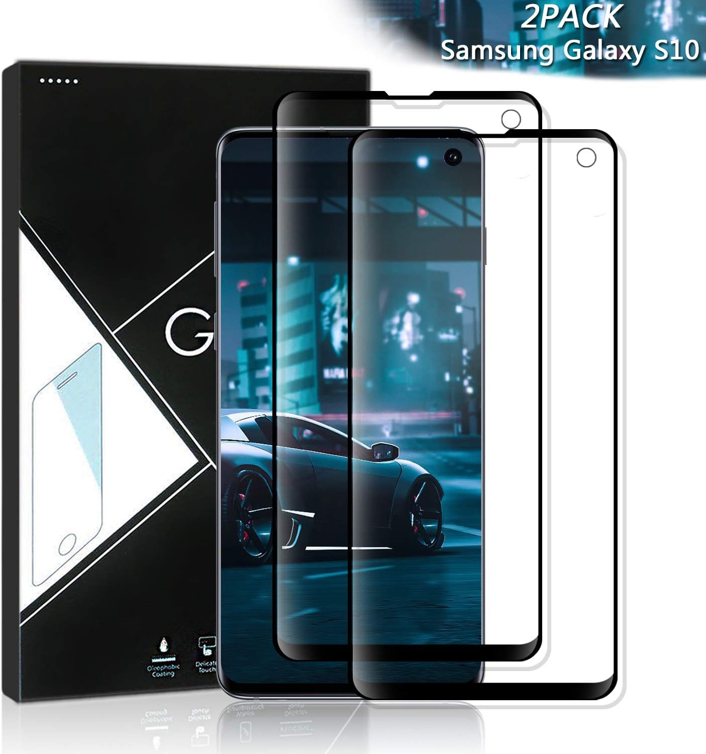 Galaxy S10 Screen Protector by Penn, [2 Pack] [Bubble-Free] Full Coverage HD Anti-Scratch Screen Protector for Samsung Galaxy S10