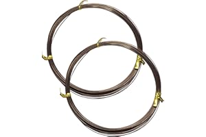 Eupheng Bite Protection Single Strand Stainless Steel Leader Wire, Bright or Brown Finish Fishing Leader Making Wire for Toothy Fish 30lb 45lb 60lb 80lb 100lb 120lb 150lb