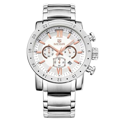 Wildfire Rose Gold Chronograph Watch with Free Bracelet for Men & Boys.