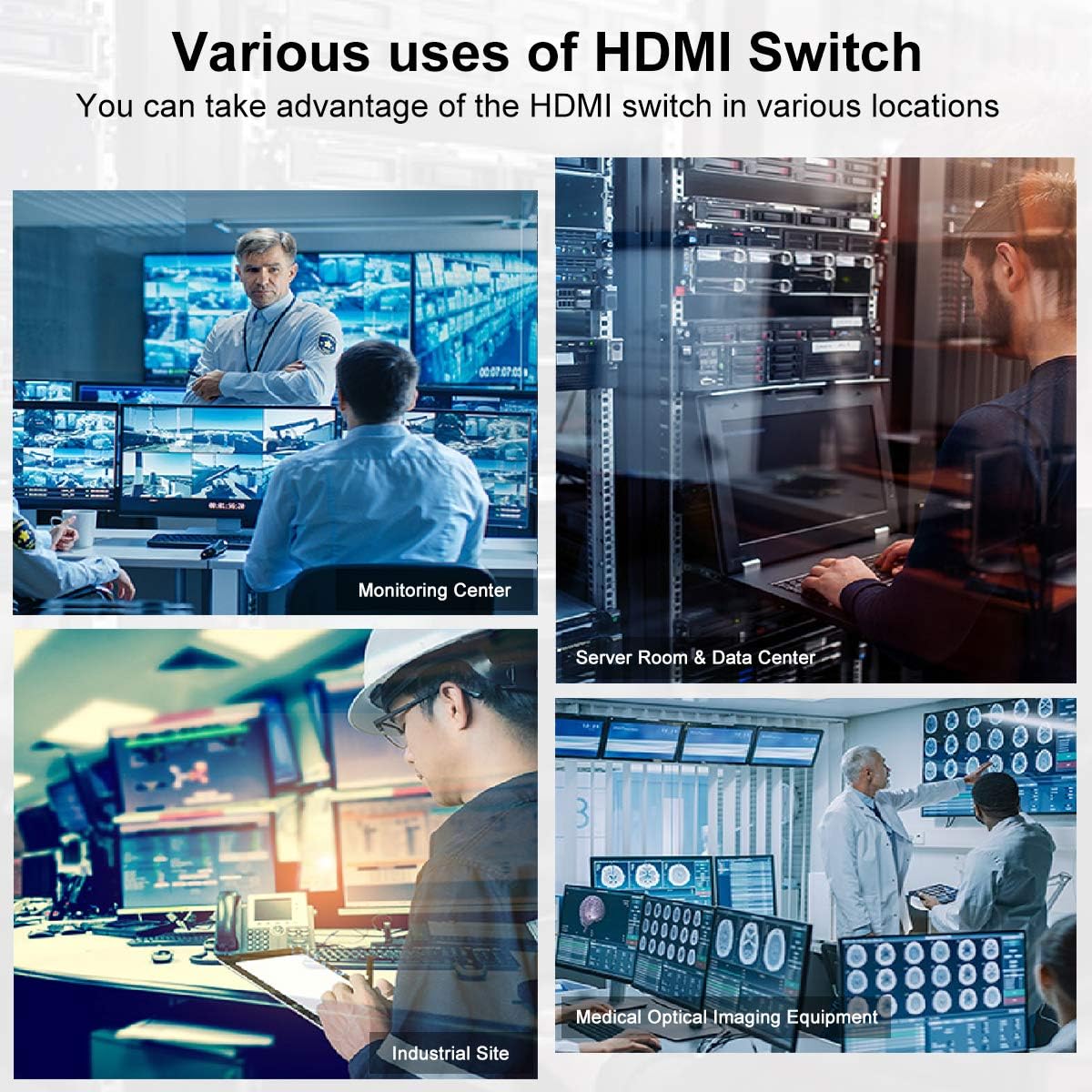 TESmart 16×1 HDMI Switch 16 in 1 Out 4K@30Hz HDCP 1.4 with 19-inch Rack-Ears | RS-232 / LAN Control | IR Remote Control and Auto Switch | Auto Scan Time Interval - Black: Electronics