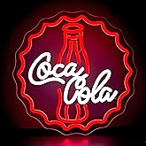 Cola Neon Sign for Wall Drink Decor LED Light for Man Cave | Dimmable cola neon light, bedroom, pub home bar store bistro party restaurant decor, birthday gifts, size 12.9*12.9 in