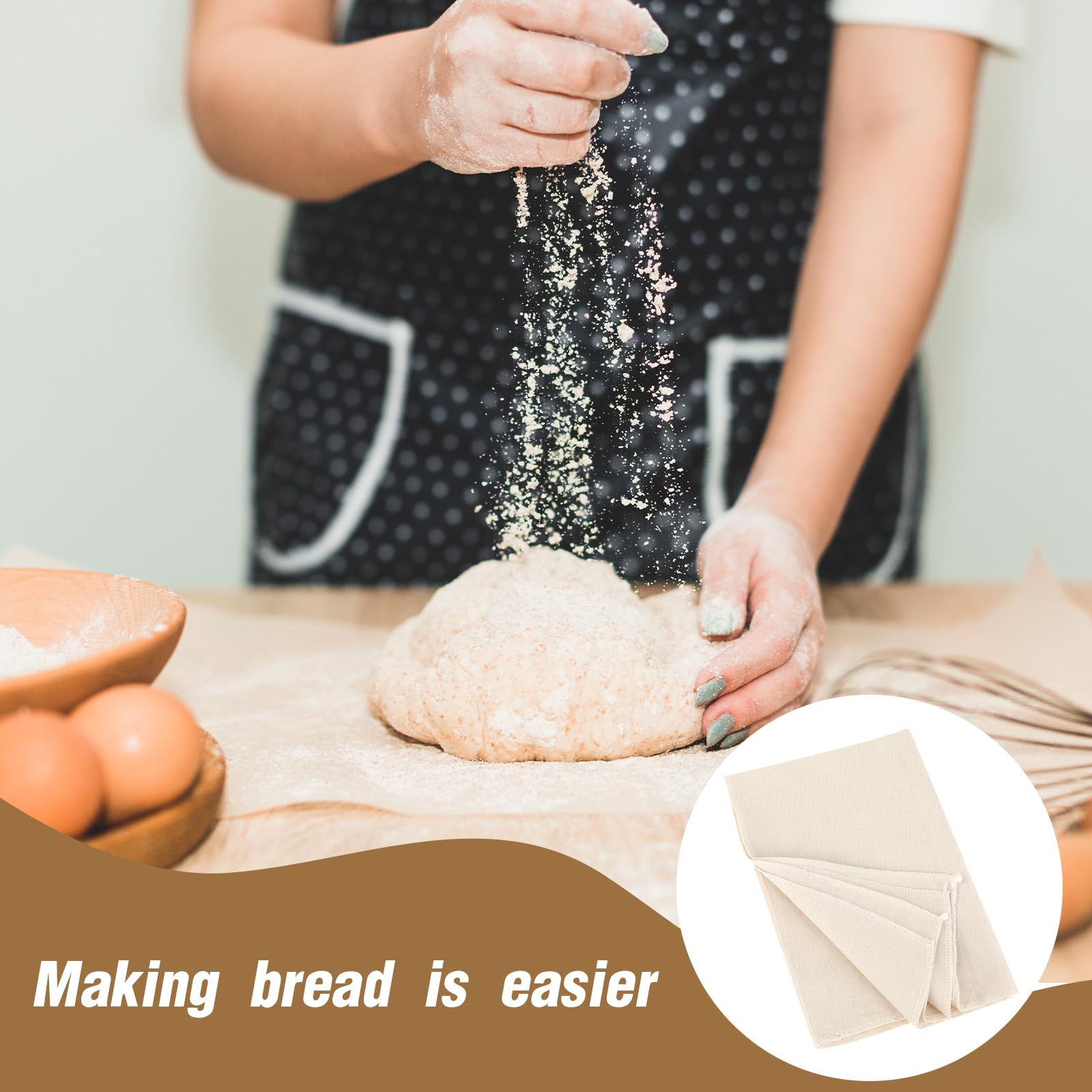 Thick Proofing Cloth for Bread Baking Reusable Bread Proofing Cloth
