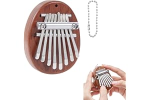 XZEIT Kalimba 8 Keys Mini Exquisite Finger Thumb Piano, Mini Symmetry Marimba Finger Harp Instrument with Lanyard, Portable M