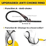 Fida Slip Lead for Dogs 1.8m One Size Reflective Nylon Rope Leash view 3