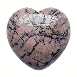 Bacatgem 1 Pcs Natural Rhodonite Palm Worry Carved