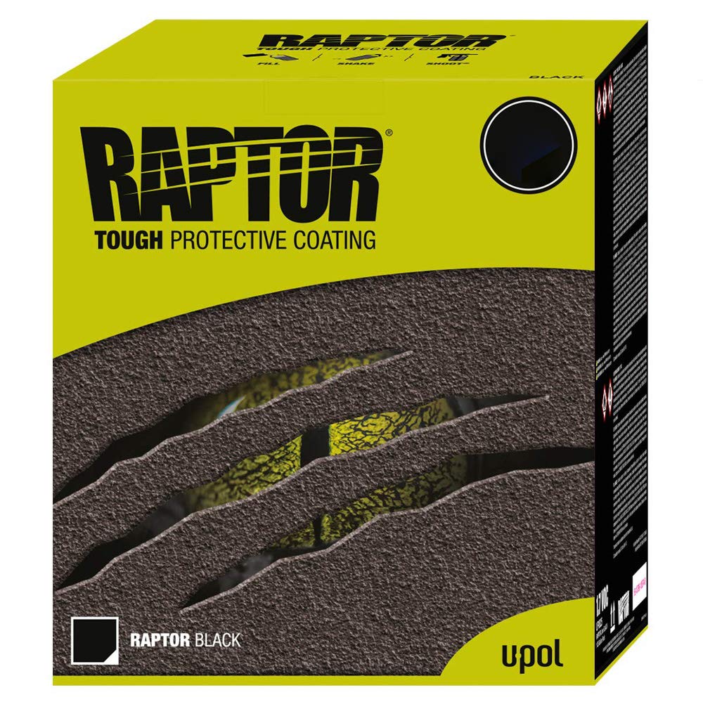 U-Pol Raptor Liner,Tough Durable waterproofing Urethane Coating 1001 uses Black4 Bottle Kit