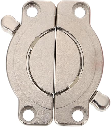 Heavy Duty Table Locks – Zinc Alloy Connector Set For Dining Tables, Sturdy Lock/Unlock Mechanism, Keeps Tables From Drifting Apart (Silver, 1 Pair)