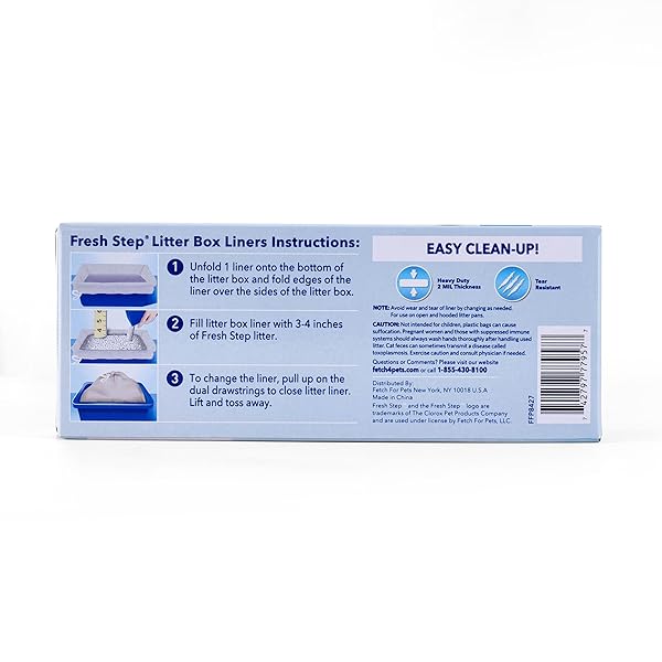 FRESH STEP FOR PETS DRAWSTRING LITTER BOX LINERS UNSCENTED (7 PACK), LARGE (FF8427)