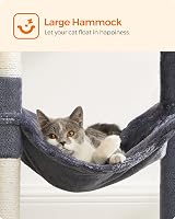 Feandrea Cat Tree Tower 143 cm Multi Level Plush Condo with 4 Scratching Posts view 6