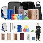 JOYTUTUS Ski Snowboard Tuning Kit, Complete Ski Snowboard Waxing Kit with Waxing Iron, Wax, Edge Tuner, Carry Bag, Wax Apron