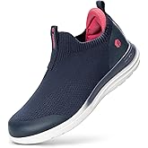 FitVille Women's Extra Wide Slip on Shoes, Wide Walking Shoes Arch Support Casual Sneakers Comfortable Orthopedic Shoe for Plantar Fasciitis Neuropathy