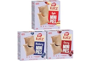 Katz Gluten Free Snacks Mini Pies Variety Pack | Apple, Blueberry, Cherry | Dairy Free, Nut Free, Soy Free, Gluten Free | Kosher (1 Pack of each)