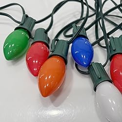 SUNSGNE C9 LED Christmas Lights Outdoor, 25FT