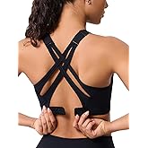 High Impact Sports Bra for Women – High Support Molded Cups, Adjustable Straps & Back Closure, Cross, Workout & Running Bra