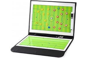 Guulaiwod Soccer Coaching Board Soccer Coaches Clipboard Tactical Magnetic Board Kit, Dry Erase Marker, Eraser, Foldable and Portable Soccer Tactics Board, Soccer Coaching Board