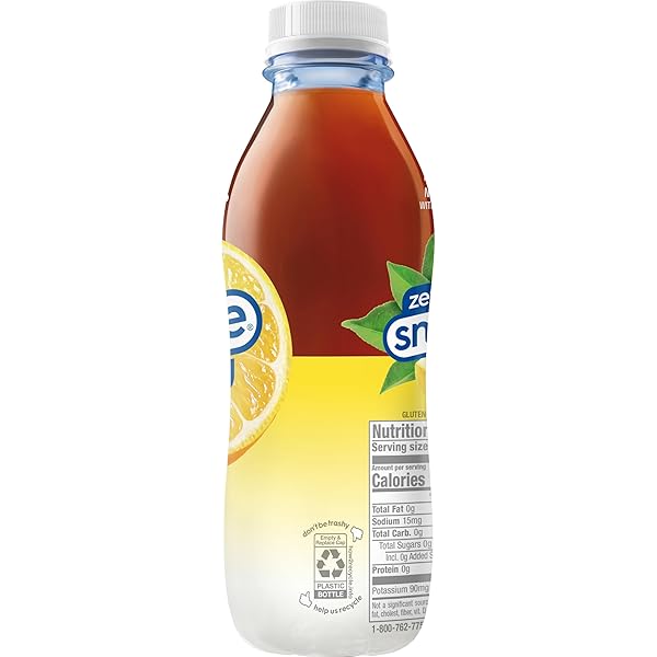 SNAPPLE ZERO SUGAR LEMON ICED TEA, 16 FL OZ, PACK OF 12