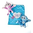 A FOR ADLEY Official Merch Monkey Buddies, A Pink and Blue Monkey Ready to Be Your Favorite Stuffed Animal Friend. Comes with Carrying Bag.