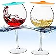 Floating Wine Glasses for Pool with Cup Lids | Set of 2 | Shatterproof Poolside Wine Glasses | Floating Cup | Pool Tub Summer