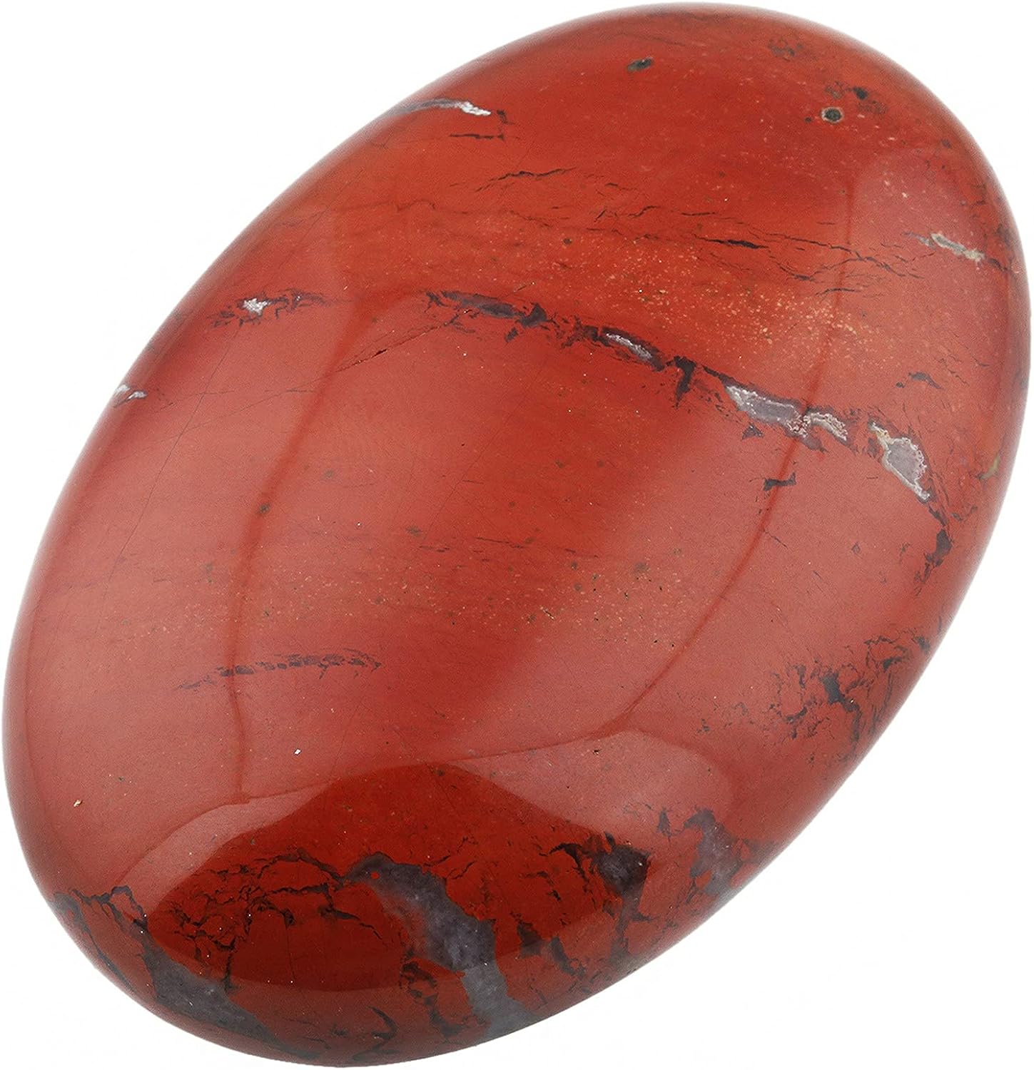 Indoor Fountains & Accessories - Rockcloud Oval Worry Stones,Palm Pocket Energy Stone,Healing Crystal with Velvet Bag,Red Jasper