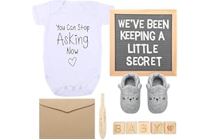 Floraltop 10 Pcs Pregnancy Announcement Set You Can Stop Asking Now for Grandparents Dad Husband Family, Surprise Coming Soon Baby Announcement Sign, Gender Reveal Ideas Baby Shower Gifts