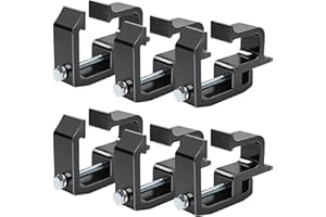 Vkinman 6 Pcs Mounting Clamps Truck Cap Topper Clamps Camper Shell Clamp for Chevy Silverado Sierra 1500 2500 3500, Dodge Dak