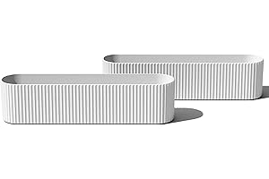 Veradek Demi Series Window Box Planter - Long Planter Box for Windowsill/Balcony | Durable Plastic-Stone Composite Material |