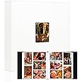 Aevdor 700 Pockets Photo Album 4x6, Extra Large Capacity Leather Cover Wedding Family Photo Albums Holds 700 Horizontal and Vertical Photos, Acid-free Pages 4x6 Photo Album with Front Window (White)