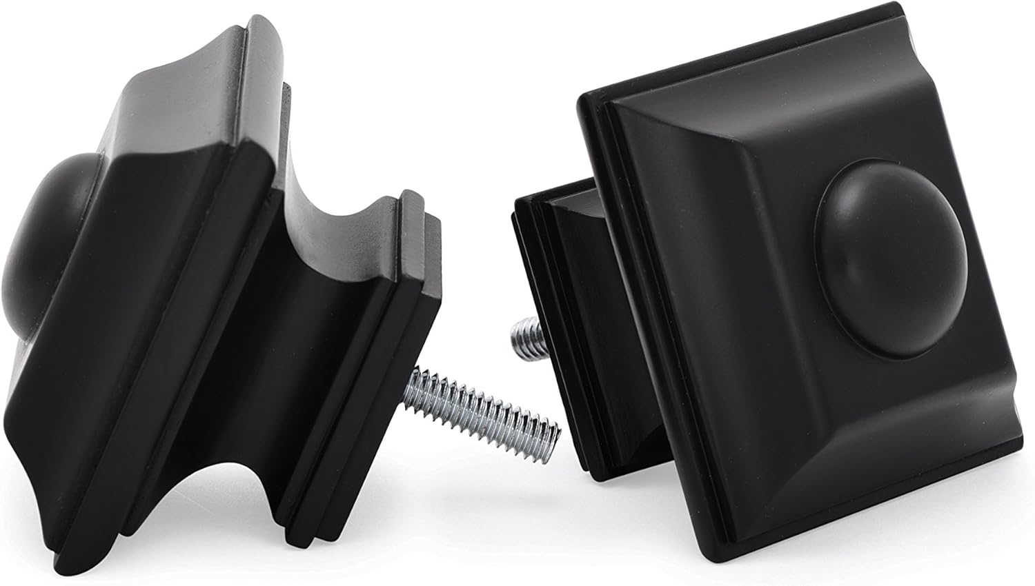 Ivilon Drapery Treatment Window Curtain Rod - Square Design 1 1/8 Rod. 72 to 144 Inch. Black: Home & Kitchen