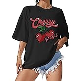 Hilinker Women's Oversized T Shirt Graphic Tees Short Sleeve Shirts Summer Casual Loose Tops